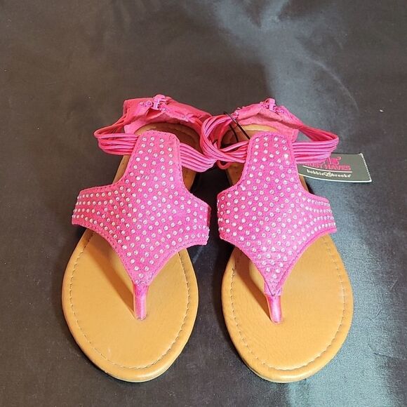 BRAND NEW BOBBIE BROOKS PINK SANDAL - Picture 4 of 12